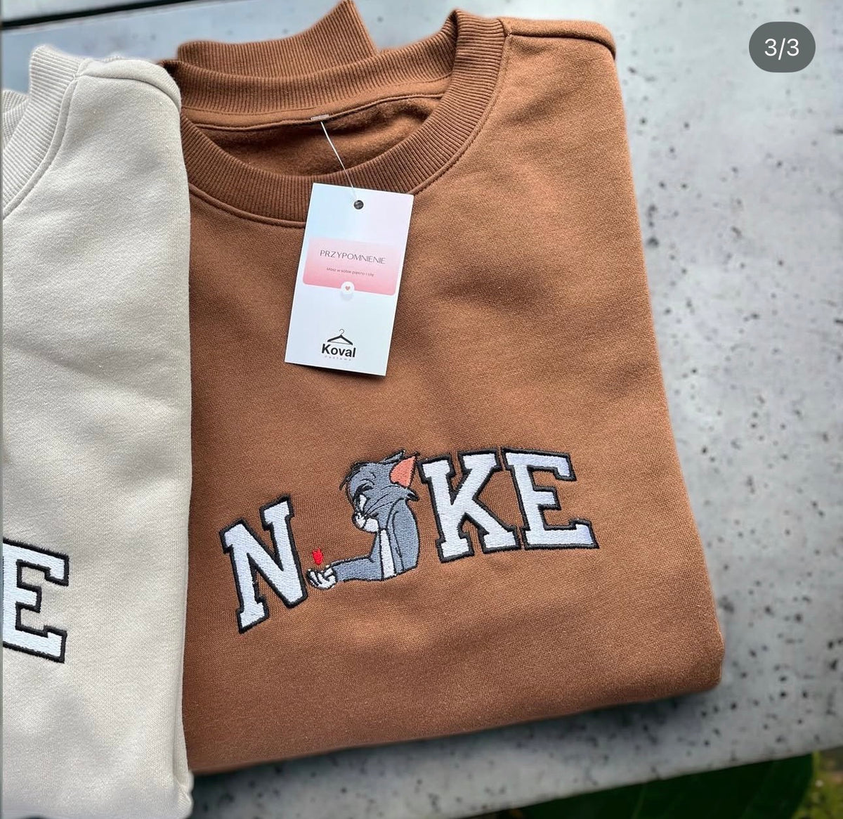 Tom Jerry heart - dla par - Haftowana bluza/koszulka - Koval Customs. Polska produkcja, wysoka jakosc, personalizowane