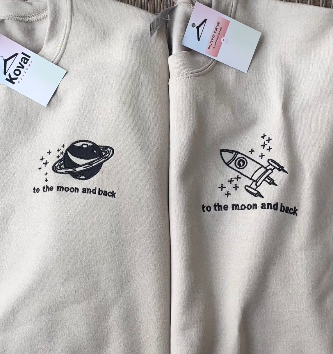 Moon and Rocket dla par - Koval Customs. Polska produkcja, wysoka jakosc, personalizowane