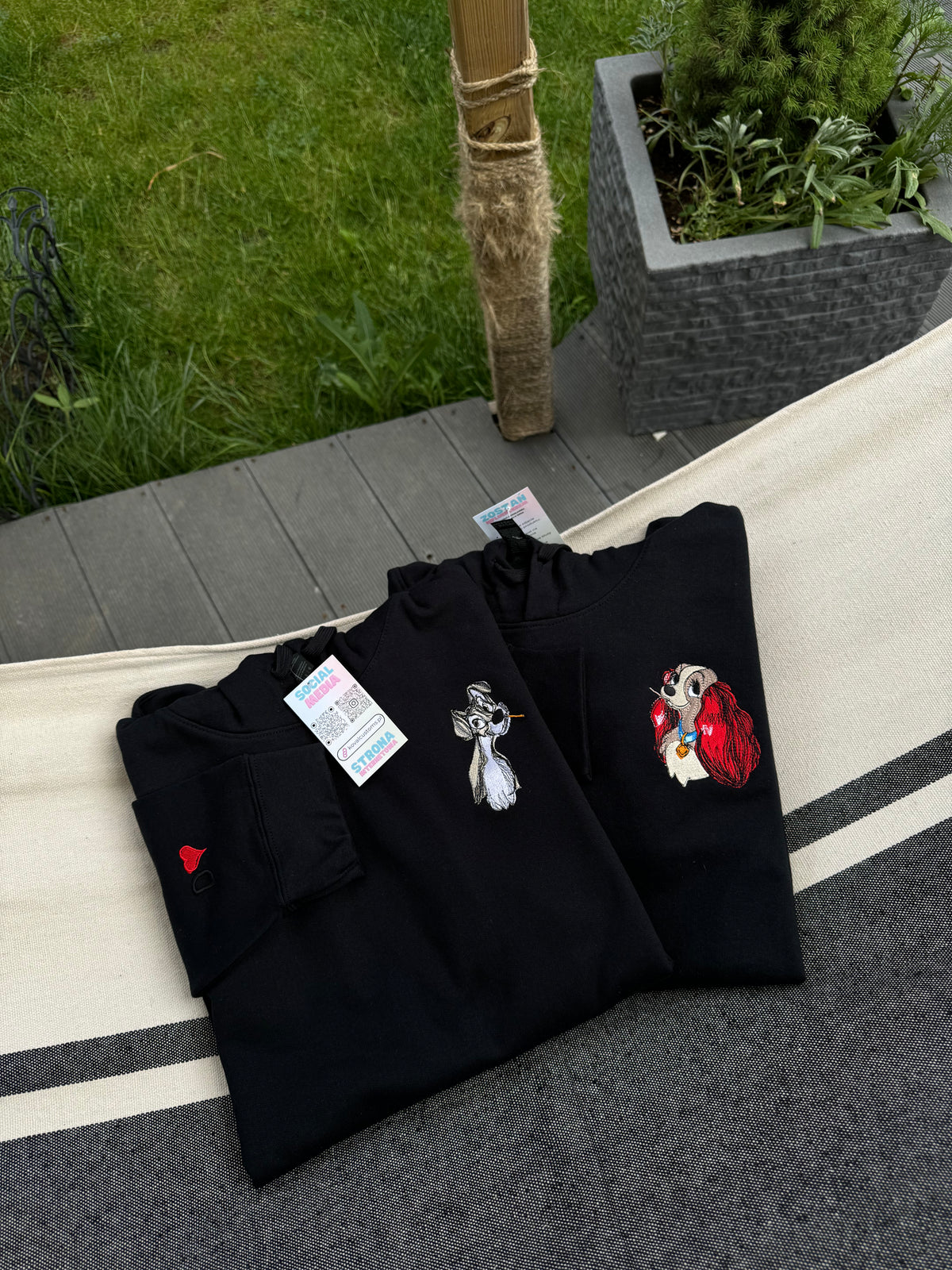 Lady & Tramp haftowane bluzy dla par - Koval Customs. Polska produkcja, wysoka jakosc, personalizowane