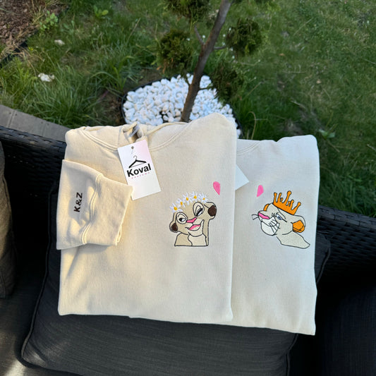 Simba et Nala avec un cœur