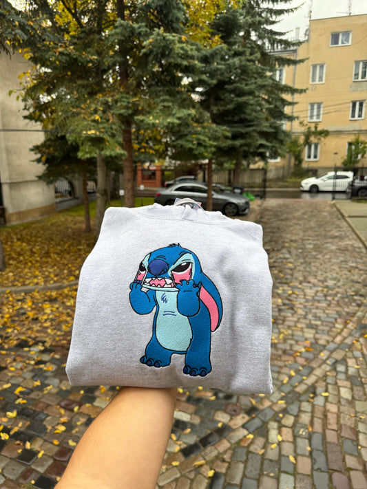 Wkurzony Stitch - Haftowana bluza/koszulka