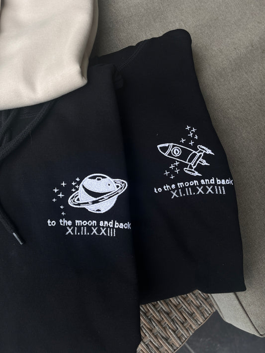 Moon and Rocket for couples