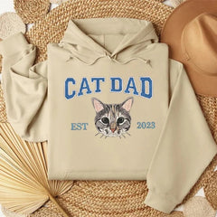 Haftowana Bluza/Koszulka ze zdjęcia twojego pupila Cat Dad/Mom