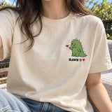 Cute Dinozaury dla Par – Słodkie Haftowane Bluzy – zdjęcie 8