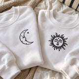Księżyc i Słońce – Haftowane Bluzy dla Par – zdjęcie 5
