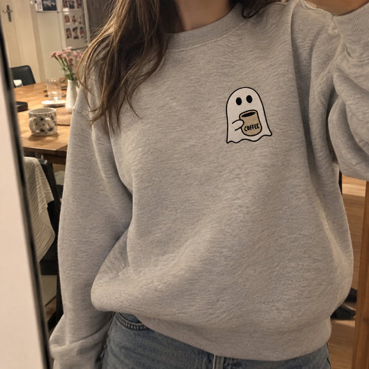 Duszki, Kawa i Bubble Tea – Haftowana Bluza (Kawaii) – zdjęcie 2