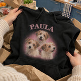 [DE] Kleidung mit Haustiercollage und dem Namen PAULA.