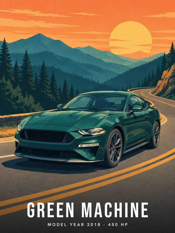 [US] Your Car in an Illustrated Landscape - personalized poster design