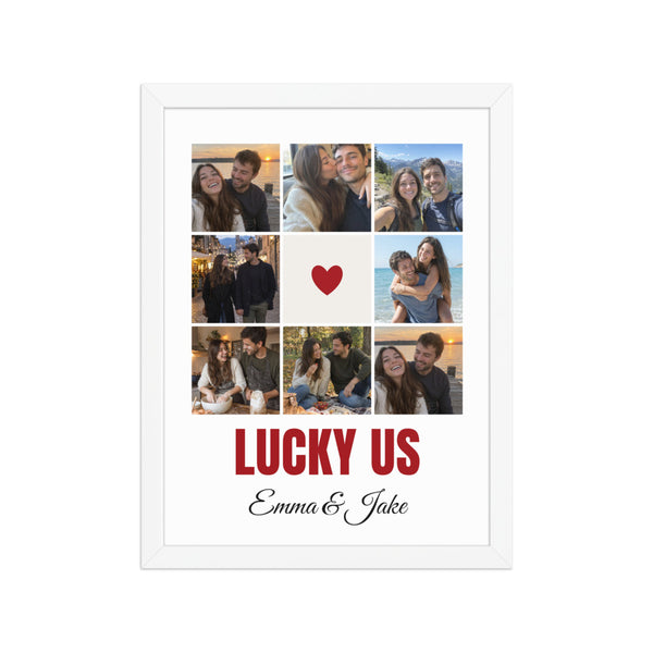 [US] Lucky Us — Photo Collage Poster - poster in a white frame