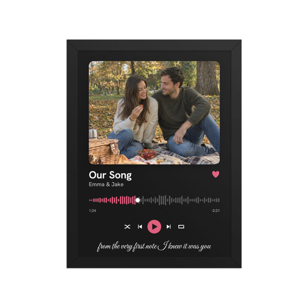 [US] Our Song — Music Player Poster - poster in a black frame