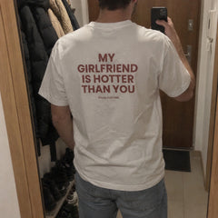 My Girlfriend Is Hotter Than You – Koszulka z Nadrukiem dla Chłopaka – zdjęcie 9
