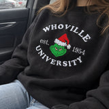 Whoville University – Grinch – Świąteczna Haftowana Bluza – zdjęcie 5