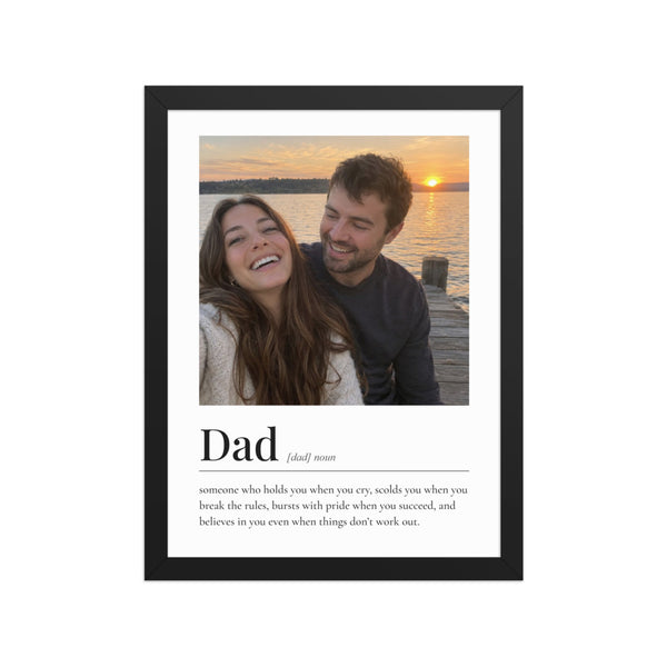 [US] Definition Poster With Photo - poster in a black frame