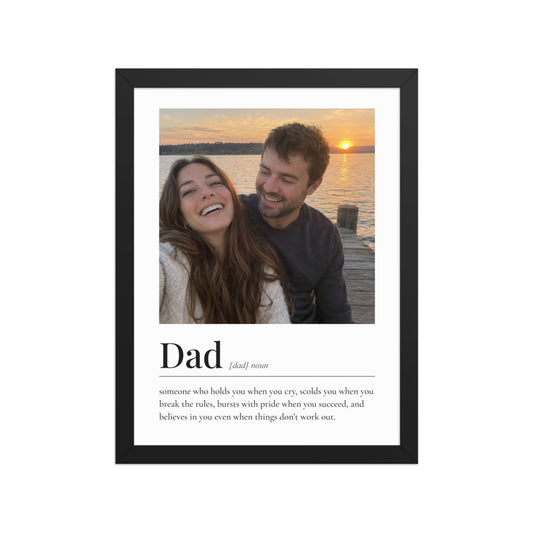 [US] Definition Poster With Photo - poster in a black frame