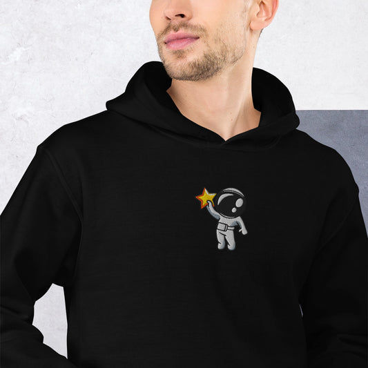 [US] Astronauts (B) embroidered hoodie, black