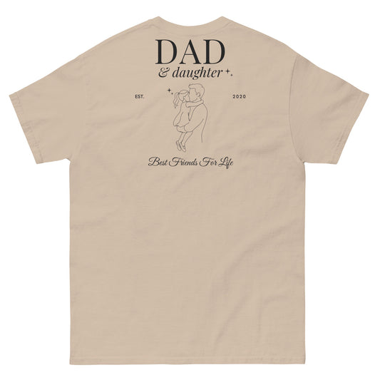 [US] dad and daughter tee sand back