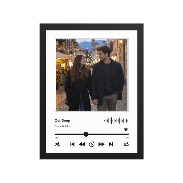 [US] Music Player Poster — 10 Styles - poster in a black frame