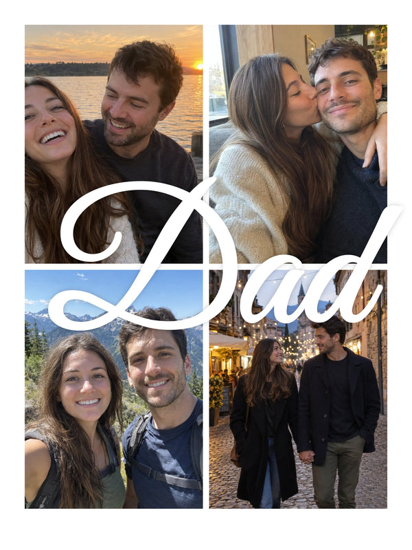 [US] 4 Photo Collage With a Word - personalized poster design