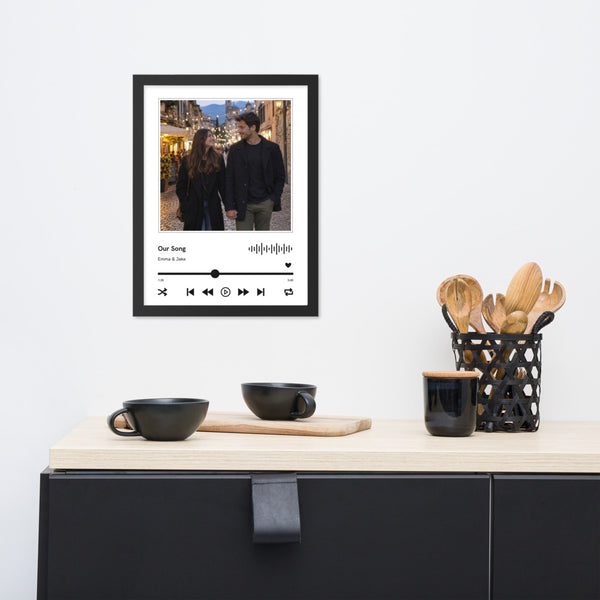 [US] Music Player Poster — 10 Styles - framed poster on a dresser