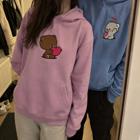 Milk i Mocha – Haftowane Bluzy dla Par – zdjęcie 2