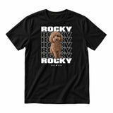 [DE] Kleidung mit Haustierporträt und dem Namen ROCKY.