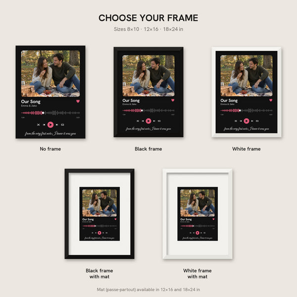 [US] Our Song — Music Player Poster - frame options: no frame, black, white, with mat