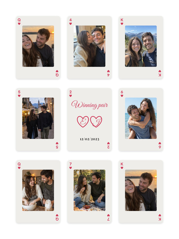 [US] Winning Pair — Playing Cards With Your Photos - personalized poster design