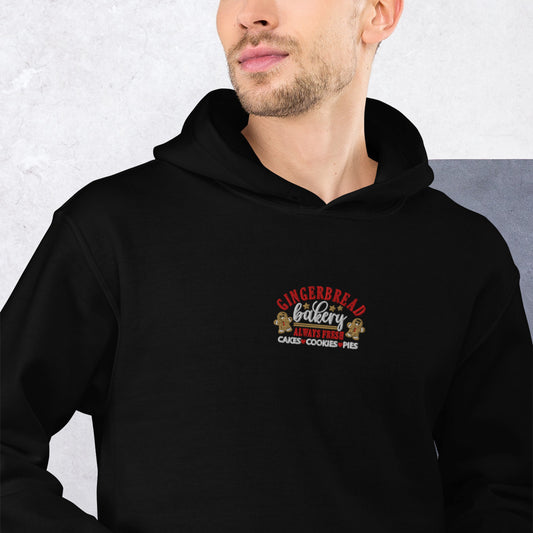 [US] Gingerbread Bakery embroidered hoodie, black