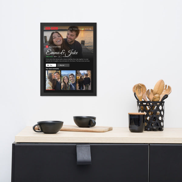 [US] Your Movie — TV Series Style Poster - framed poster on a dresser