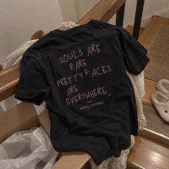 Souls Are Rare, Pretty Faces Are Everywhere – Koszulka z Nadrukiem – zdjęcie 12