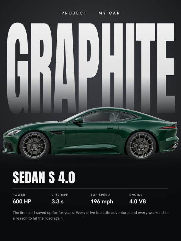 [US] Your Car on a Big Text Background - personalized poster design