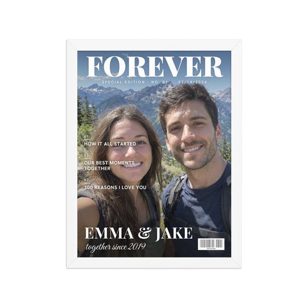 [US] Your Love Story — Magazine Cover Poster - poster in a white frame