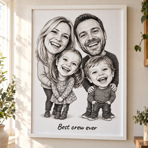 Custom Caricature From Photo – Funny Family or Friends Poster