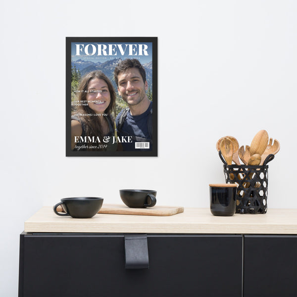 [US] Your Love Story — Magazine Cover Poster - framed poster on a dresser