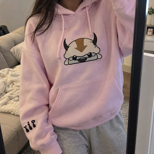 Appa z Avatara – Haftowana Bluza z Kapturem (YIP YIP) – Koval Customs
