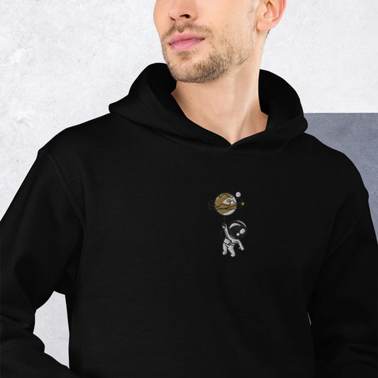 [US] Astronauts (A) embroidered hoodie, black
