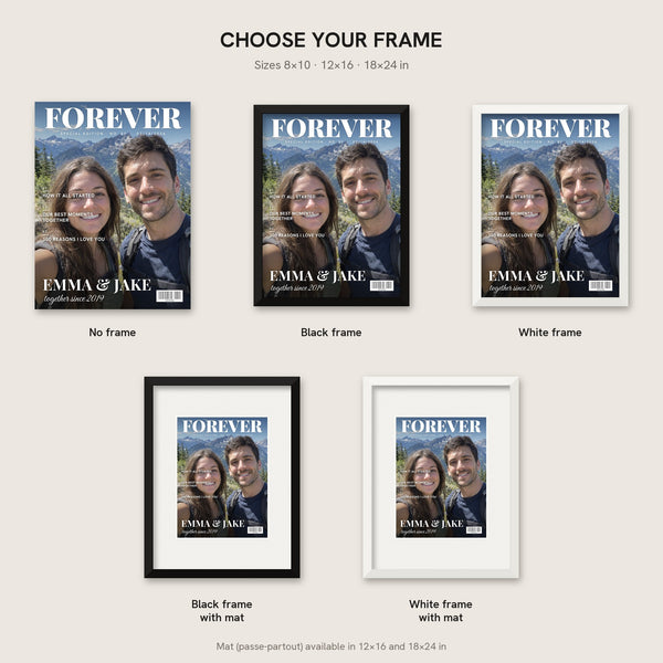 [US] Your Love Story — Magazine Cover Poster - frame options: no frame, black, white, with mat