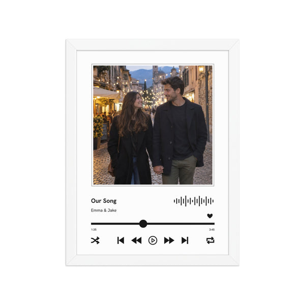 [US] Music Player Poster — 10 Styles - poster in a white frame