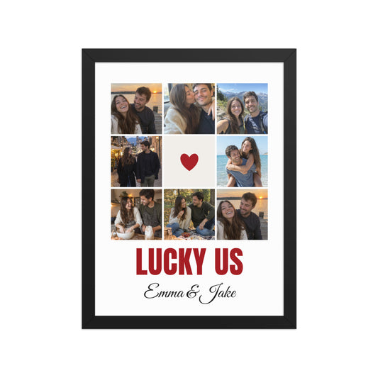 [US] Lucky Us — Photo Collage Poster - poster in a black frame