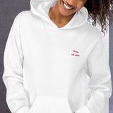 [US] Name embroidered on the left chest, pink script