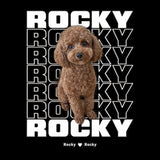 [DE] Kleidung mit Haustierporträt und dem Namen ROCKY.