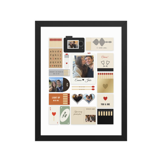 [US] Matchbox — Collage of Your Keepsakes - poster in a black frame