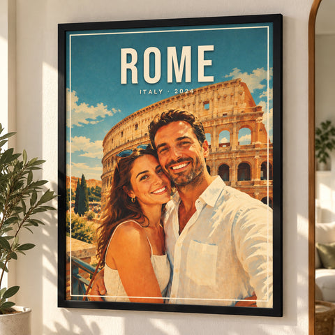 Custom Vintage Travel Poster From Your Photo
