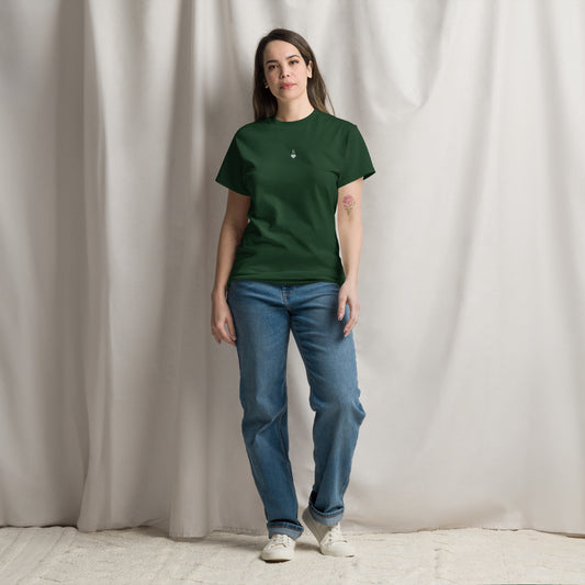 [US] Initial with heart embroidered tee
