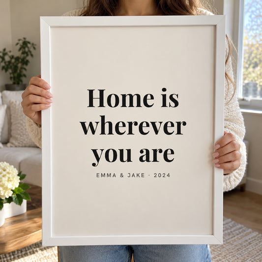 [US] Custom Quote Poster - framed poster held in hands