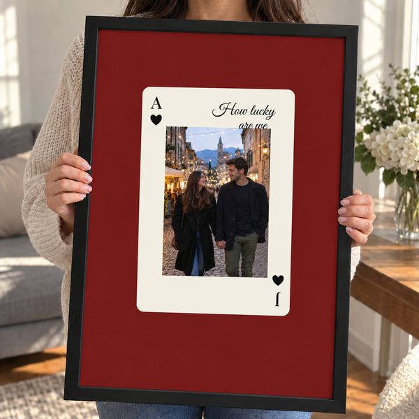 [US] Ace of Hearts Photo Poster - framed poster held in hands