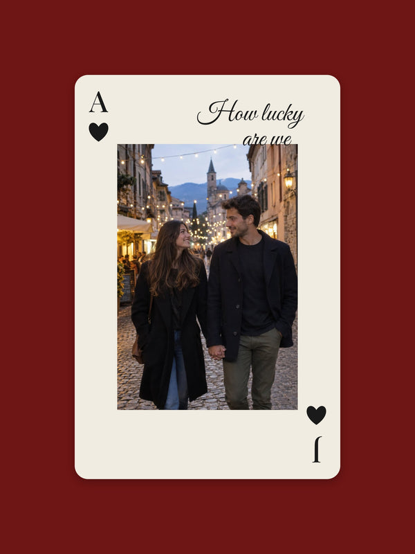 [US] Ace of Hearts — Your Photo on a Card - personalized poster design