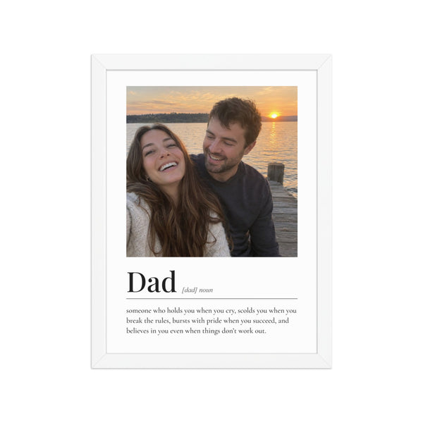 [US] Definition Poster With Photo - poster in a white frame
