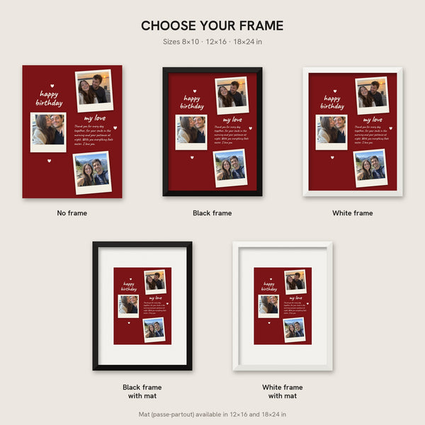 [US] A Letter to You — Photos and Your Words - frame options: no frame, black, white, with mat