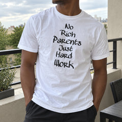 No Rich Parents Just Hard Work – Koszulka z Nadrukiem – zdjęcie 5